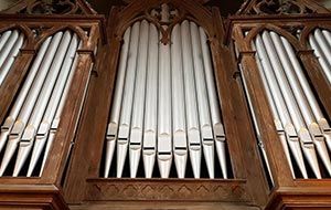 Orgeldetailfoto Rühlmann-Orgel St. Marien Staßfurt