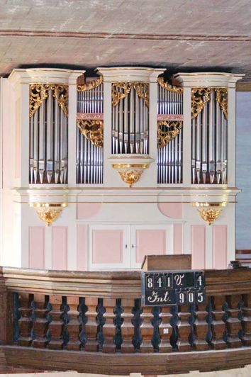 Orgeldetailfoto Gotthilf-Bärmig-Orgel Aue-Klösterlein
