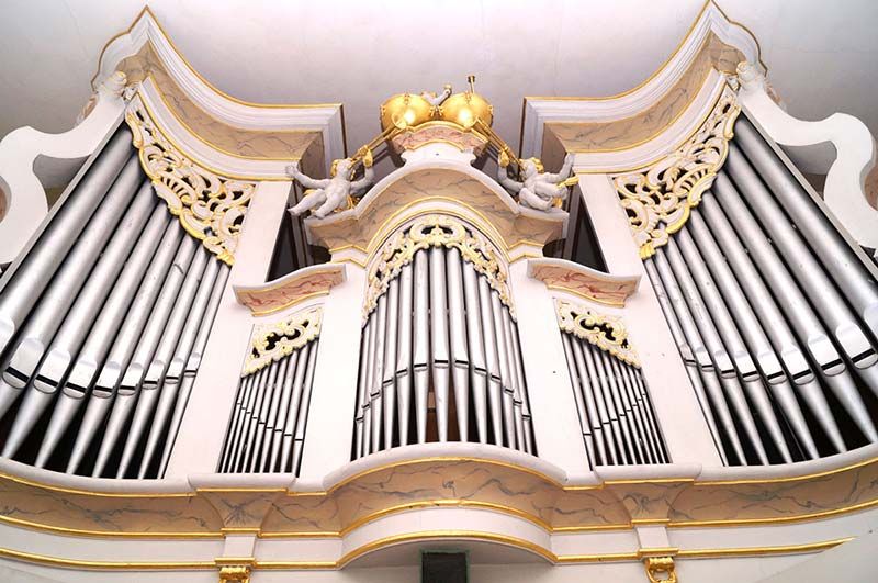 Orgeldetailfoto Trampeli-Orgel Döhlen