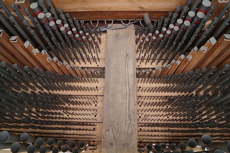 Orgeldetailfoto Schmeisser-Orgel Niederwürschnitz
