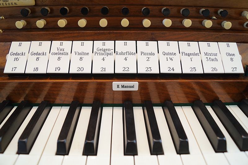 Orgeldetailfoto Gebr.-Jehmlich-Orgel Lunzenau
