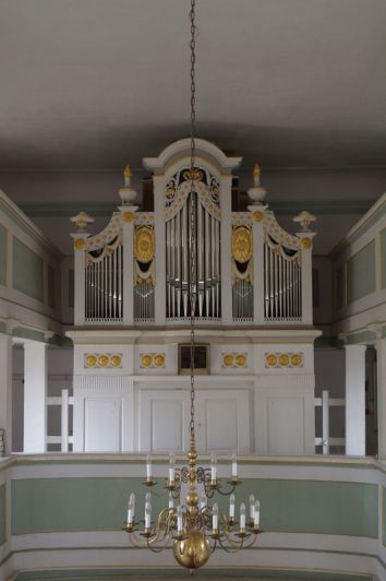 Orgeldetailfoto Johann-Heinrich-Schmidt-Orgel Ossla