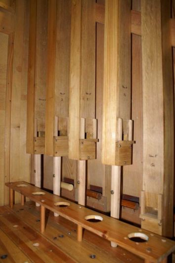 Orgeldetailfoto Schüssler-Wolf-Orgel Neumark
