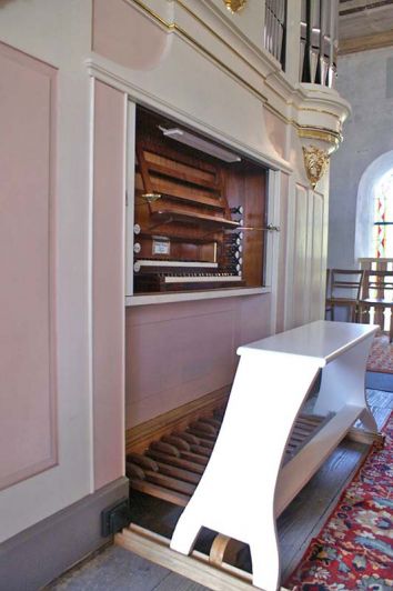 Orgeldetailfoto Gotthilf-Bärmig-Orgel Aue-Klösterlein