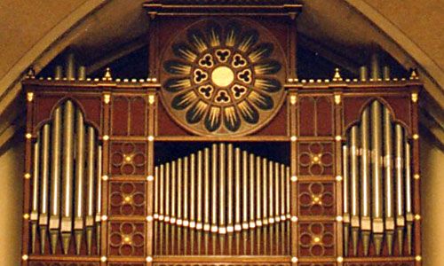 Orgeldetailfoto Schmeisser-Orgel Niederwürschnitz