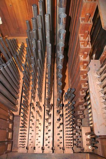 Orgeldetailfoto Gotthilf-Bärmig-Orgel Aue-Klösterlein
