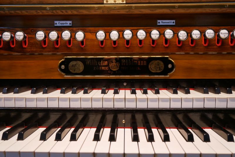 Orgeldetailfoto Rühlmann-Orgel St. Marien Staßfurt