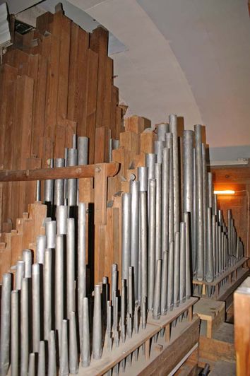 Orgeldetailfoto Johann-Christian-Adam-Gerhard-Orgel Dorndorf