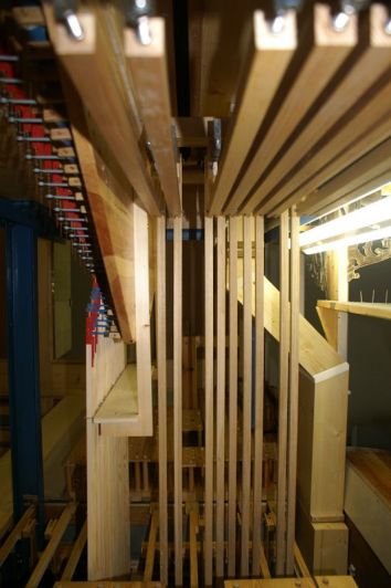 Orgeldetailfoto Schüssler-Wolf-Orgel Neumark