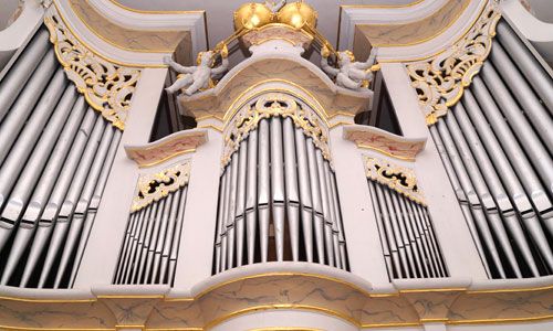 Orgeldetailfoto Trampeli-Orgel Döhlen