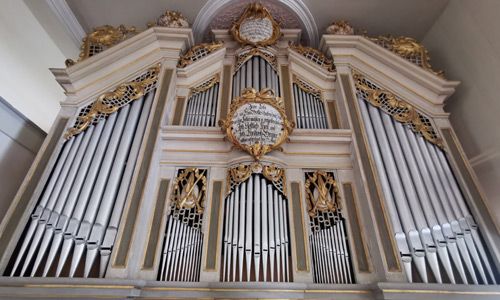 Orgeldetailfoto Justinus-Ehrenfried-Gerhard-Orgel Rüdersdorf