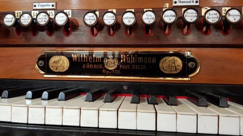 Orgeldetailfoto Rühlmann-Orgel St. Marien Staßfurt