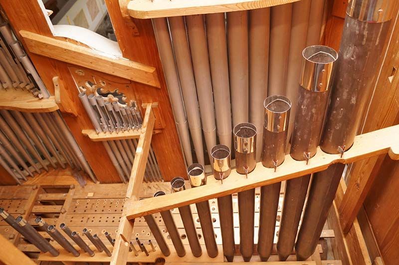 Orgeldetailfoto Trampeli-Orgel Döhlen