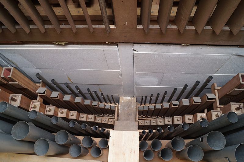 Orgeldetailfoto Schmeisser-Orgel Niederwürschnitz