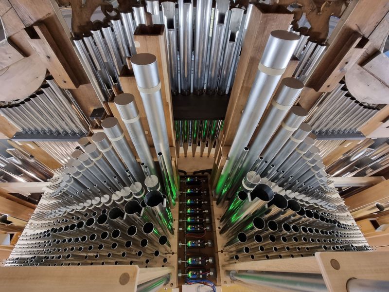 Orgeldetailfoto Neubau Orgel Plauen